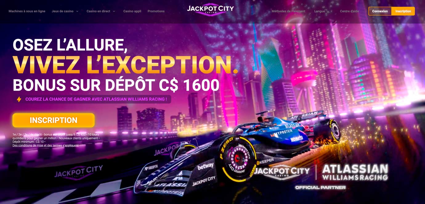Capture d'écran de Jackpot City